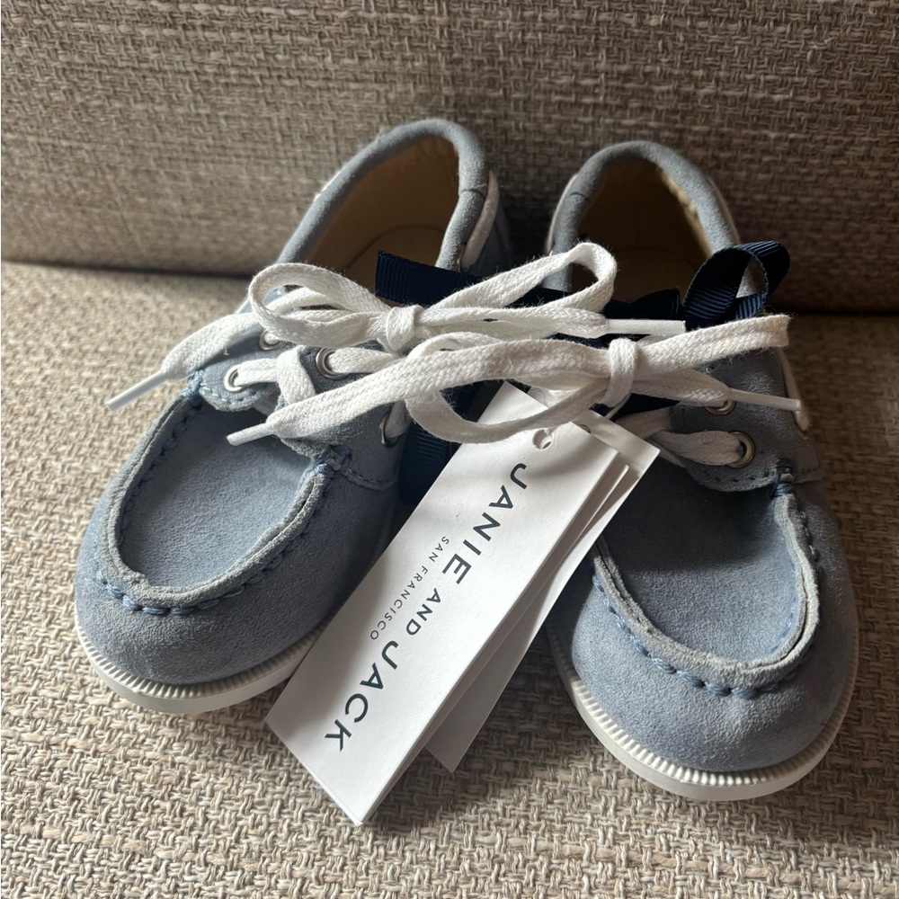 Janie and Jack blue suede shoes